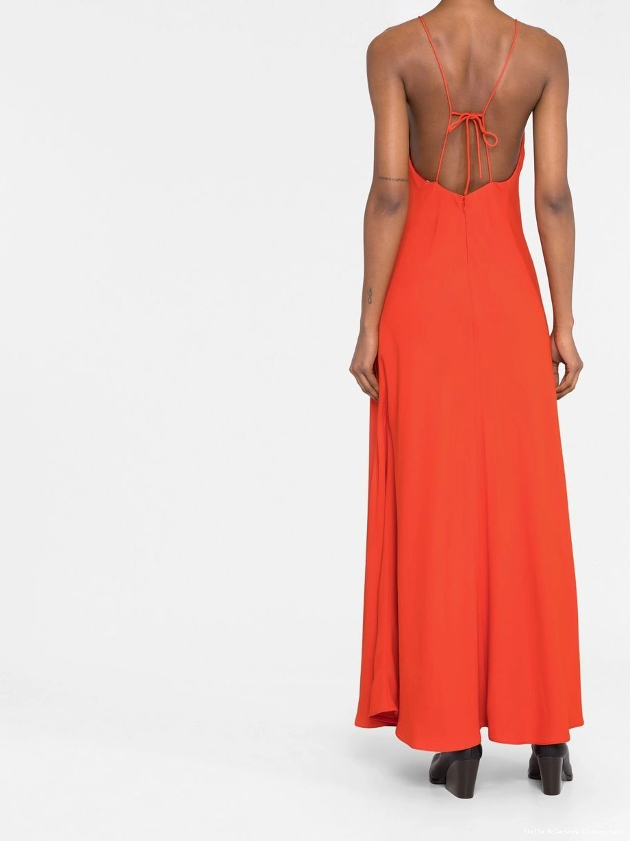 Affordable dress Stella V-neck McCartney floor-length Women 0703